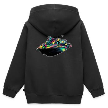 Jet Ski Jet Skiing Weihnachtsmütze Xmas - Kinder Premium Organic Zip Hoodie - Schwarz - Hinten - AI Model Kid Male (0cm)