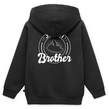Jetski Brother Jetski Driver Jetski Brother Jetski - Kinder Premium Organic Zip Hoodie - Schwarz - Hinten - AI Model Kid Male (0cm)