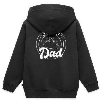 Jetski Dad Jetski Driver Jetski Daddy Jetski - Kinder Premium Organic Zip Hoodie - Schwarz - Hinten - AI Model Kid Male (0cm)