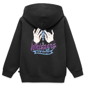 ASMR Flüstern Whispers of Relaxation - Kids Premium Organic Zip-up Hoodie - black - Back - AI Model Kid Male (0cm)