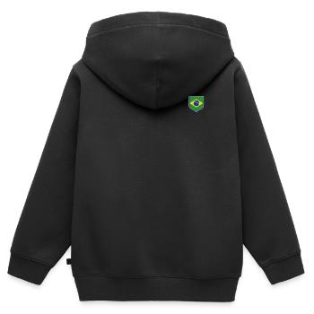 Brasilien Brazil shirt Brasilianer Rio de Janeirao - Kinder Premium Organic Zip Hoodie - Schwarz - Hinten - AI Model Kid Male (0cm)