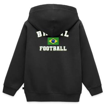 Brasilien Brazil shirt Brasilianer Rio de Janeirao - Kinder Premium Organic Zip Hoodie - Schwarz - Hinten - AI Model Kid Male (0cm)