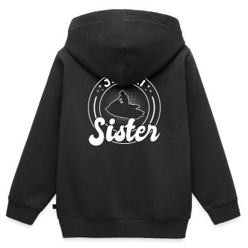 Jetski Sister Jetski Driver Jetski Sister Jetski - Kinder Premium Organic Zip Hoodie - Schwarz - Hinten - AI Model Kid Male (0cm)