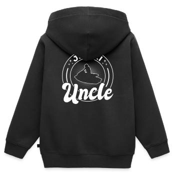 Jetski Uncle Jetski Driver Jetski Uncle Jetski - Kinder Premium Organic Zip Hoodie - Schwarz - Hinten - AI Model Kid Male (0cm)