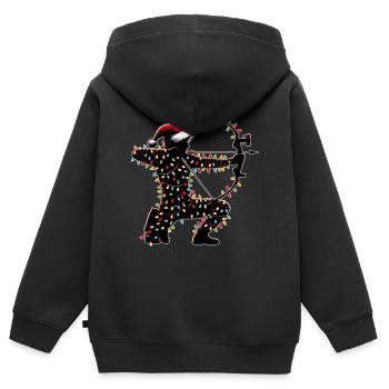 Archer Tir à l’arc Arc et flèche Weihnac - Sweat Premium à capuche zippé enfant bio - noir - Dos - AI Model Kid Male (0cm)