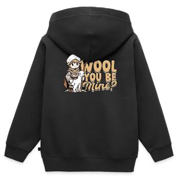 Shepherd Sheep Sheep Shepherd - Kids Premium Organic Zip-up Hoodie - black - Back - AI Model Kid Male (0cm)