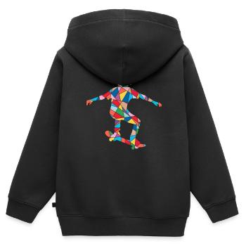 Skaten Skateboarder Skater Trick Jungen Skateboard - Kinder Premium Organic Zip Hoodie - Schwarz - Hinten - AI Model Kid Male (0cm)