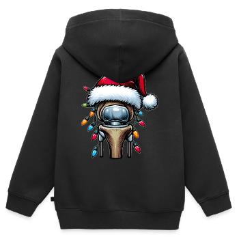 Kniegelenkersatz Bionische Chirurgie Weihnachtsmüt - Kinder Premium Organic Zip Hoodie - Schwarz - Hinten - AI Model Kid Male (0cm)