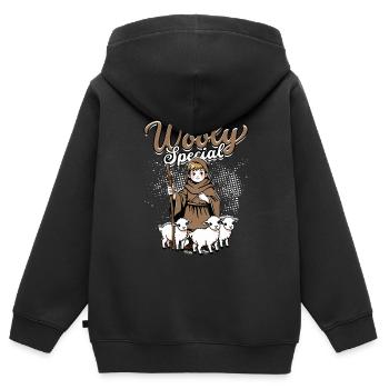 Shepherd Sheep Sheep Shepherd - Kids Premium Organic Zip-up Hoodie - black - Back - AI Model Kid Male (0cm)