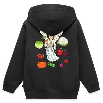 himmlisch Kochkunst Gastgeber Kochen Köche Koch - Kinder Premium Organic Zip Hoodie - Schwarz - Hinten - AI Model Kid Male (0cm)