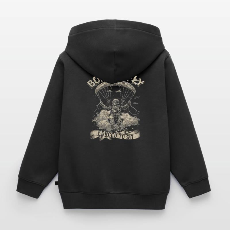 Paramotoring paramotor Kids Premium Organic Zip-up Hoodie