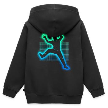 Handballspieler Handballer Jungen Handball Torwart - Kinder Premium Organic Zip Hoodie - Schwarz - Hinten - AI Model Kid Male (0cm)