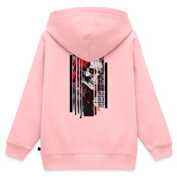 Cyborg skull kanji - Kids Premium Organic Zip-up Hoodie - rose - Back - AI Model Kid Female (0cm)