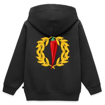 Paprika Chilli Peperoni Gewürz Kochkunst Köche - Kinder Premium Organic Zip Hoodie - Schwarz - Hinten - AI Model Kid Male (0cm)