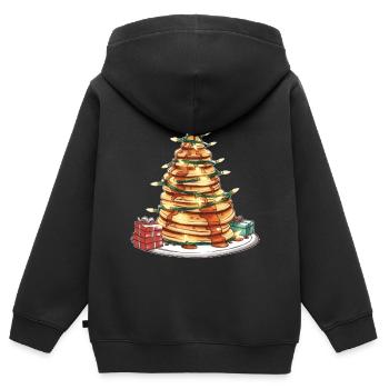 Pfannkuchen Haufen Pfannkuchen Maker Weihnachten H - Kinder Premium Organic Zip Hoodie - Schwarz - Hinten - AI Model Kid Male (0cm)
