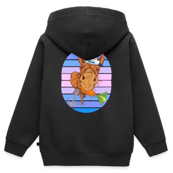 marin marin Moin Ahoy - Sweat Premium à capuche zippé enfant bio - noir - Dos - AI Model Kid Male (0cm)