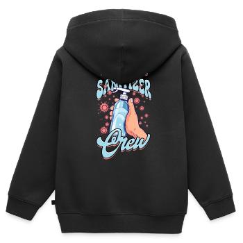 Phobie nucléaire Mysophobie - Sweat Premium à capuche zippé enfant bio - noir - Dos - AI Model Kid Male (0cm)