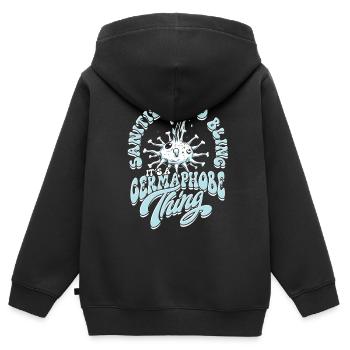 Phobie nucléaire Mysophobie - Sweat Premium à capuche zippé enfant bio - noir - Dos - AI Model Kid Male (0cm)