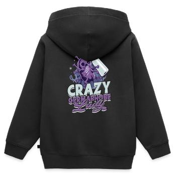 Phobie nucléaire Mysophobie - Sweat Premium à capuche zippé enfant bio - noir - Dos - AI Model Kid Male (0cm)
