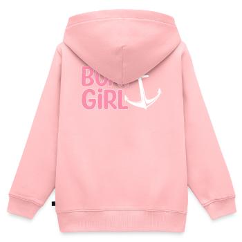 Femelle Boating Boat Girl - Sweat Premium à capuche zippé enfant bio - rose - Dos - AI Model Kid Female (0cm)
