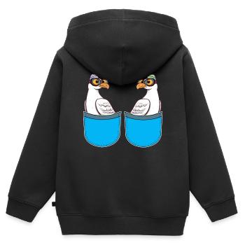 Marins Seagulls Marins maritimes - Sweat Premium à capuche zippé enfant bio - noir - Dos - AI Model Kid Male (0cm)