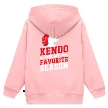 Kendo Is My Favorite Season - Funny Kendo Fighter - Kids Premium Organic Zip-up Hoodie - rose - Back - AI Model Kid Female (0cm)