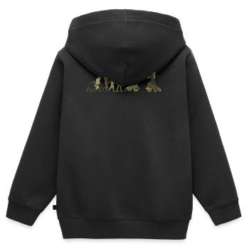 Kendo Evolution Kendo Combattant Kendo Lutteur - Sweat Premium à capuche zippé enfant bio - noir - Dos - AI Model Kid Male (0cm)