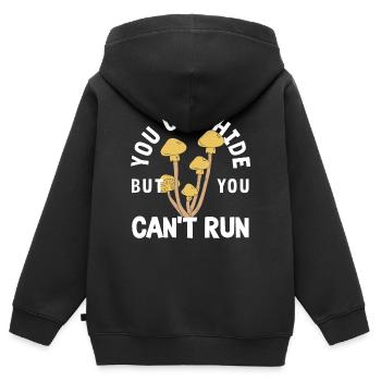 Pilzsammler Du Kannst Dich Verstecken - Kinder Premium Organic Zip Hoodie - Schwarz - Hinten - AI Model Kid Male (0cm)