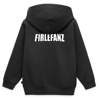 Firlefanz Deutsches Wort Unsinn Quatsch Kokolores - Kinder Premium Organic Zip Hoodie - Schwarz - Hinten - AI Model Kid Male (0cm)