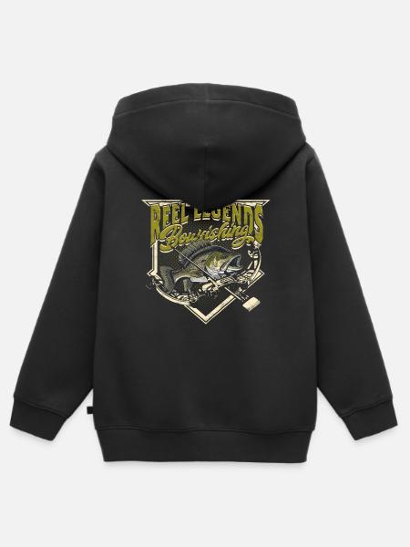 Bogenfischer Bogenfischen Bogenangeln - Kinder Premium Organic Zip Hoodie - Schwarz
