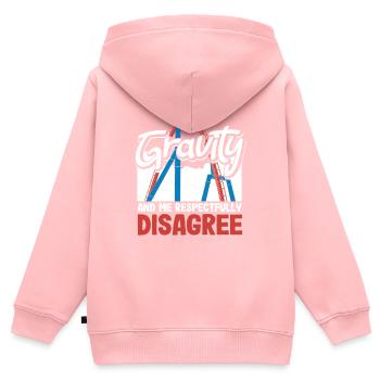 Roller coaster and I disagree disrespectfully - Kids Premium Organic Zip-up Hoodie - rose - Back - AI Model Kid Female (0cm)