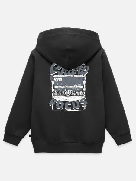 Bogenfischer Bogenfischen Bogenangeln - Kinder Premium Organic Zip Hoodie - Schwarz