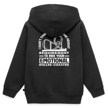 Emotionale Achterbahn Ich Erfülle Nicht Die - Kinder Premium Organic Zip Hoodie - Schwarz - Hinten - AI Model Kid Male (0cm)