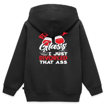 Fill My Glass I Just Grew Up From This - Kids Premium Organic Zip-up Hoodie - black - Back - AI Model Kid Male (0cm)