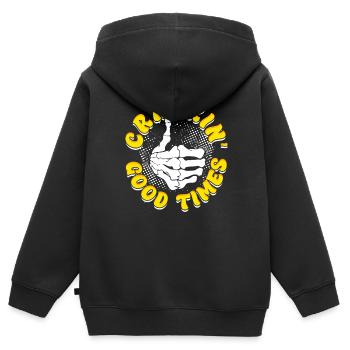 Chiropraktiker Physiotherapeut - Kinder Premium Organic Zip Hoodie - Schwarz - Hinten - AI Model Kid Male (0cm)