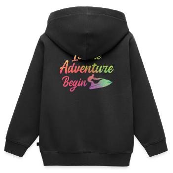 Funny Jetski Rider Jetski Adventure - Jetski Lover - Kinder Premium Organic Zip Hoodie - Schwarz - Hinten - AI Model Kid Male (0cm)