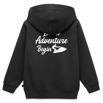 Jetski Lover - Jetski Rider Jetski Adventure - Kinder Premium Organic Zip Hoodie - Schwarz - Hinten - AI Model Kid Male (0cm)