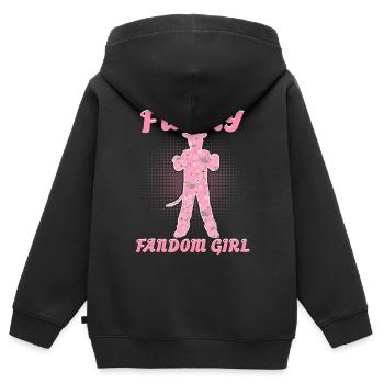 Furry Fandom Girl Furry Fandom Furry - Kids Premium Organic Zip-up Hoodie - black - Back - AI Model Kid Male (0cm)