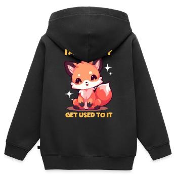 Furry Fandom Furries Fursona I'm a Furry - Kids Premium Organic Zip-up Hoodie - black - Back - AI Model Kid Male (0cm)