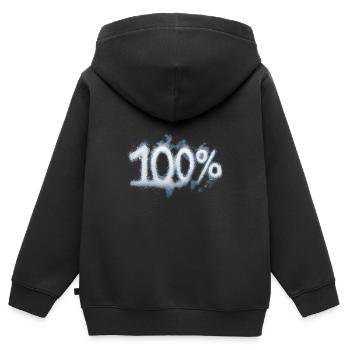 100% - Sweat Premium à capuche zippé enfant bio - noir - Dos - AI Model Kid Male (0cm)