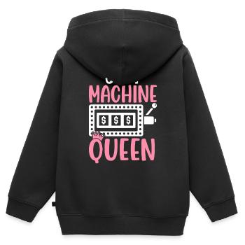 Slot Machine Queen Casino Lover Queen - Kinder Premium Organic Zip Hoodie - Schwarz - Hinten - AI Model Kid Male (0cm)