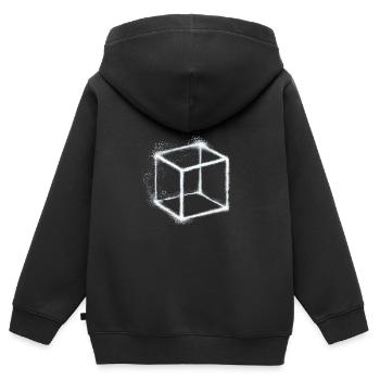 Cube - Kids Premium Organic Zip-up Hoodie - black - Back - AI Model Kid Male (0cm)