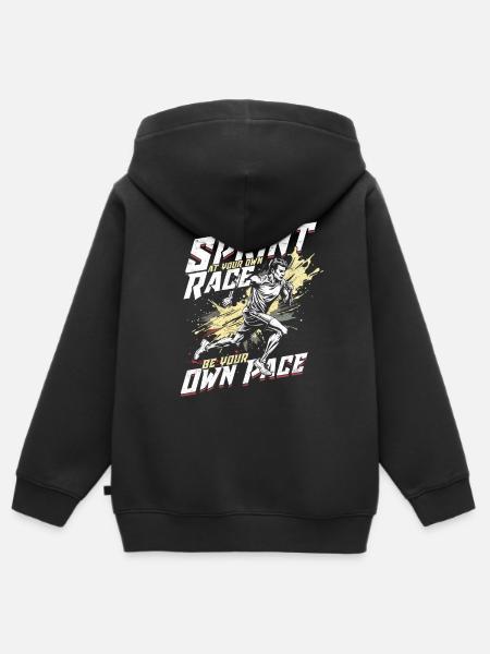 Sprint Leichtathletik Sprinten - Kinder Premium Organic Zip Hoodie - Schwarz