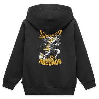 Sprint Leichtathletik Sprinten - Kinder Premium Organic Zip Hoodie - Schwarz - Hinten - AI Model Kid Male (0cm)