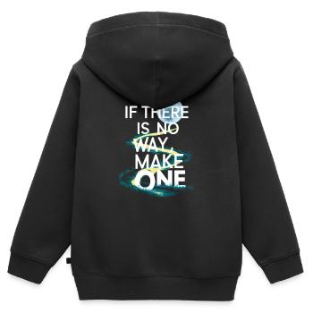If there is no way make one - Kids Premium Organic Zip-up Hoodie - black - Back - AI Model Kid Male (0cm)