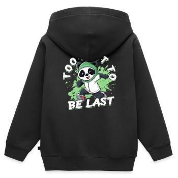 Sprint Leichtathletik Sprinten - Kinder Premium Organic Zip Hoodie - Schwarz - Hinten - AI Model Kid Male (0cm)