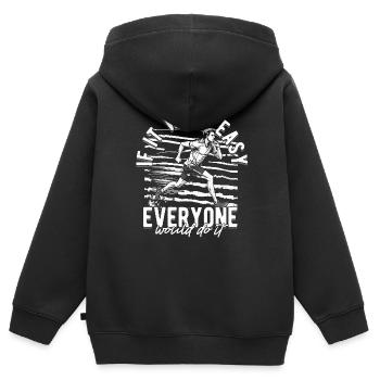 Sprint Leichtathletik Sprinten - Kinder Premium Organic Zip Hoodie - Schwarz - Hinten - AI Model Kid Male (0cm)