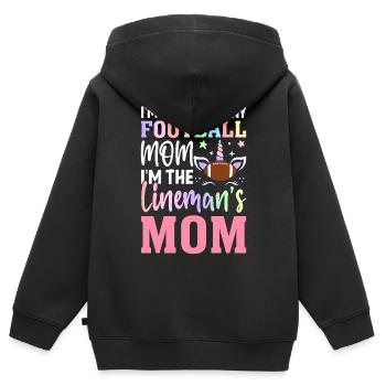 Nicht nur irgendeine Football-Mutter, sondern die - Kinder Premium Organic Zip Hoodie - Schwarz - Hinten - AI Model Kid Male (0cm)
