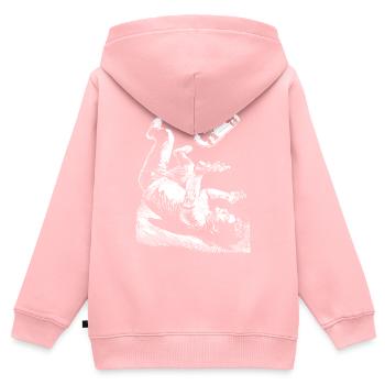 Skaterleben T-Shirt – Cooles Sturz-Design - Kinder Premium Organic Zip Hoodie - Rosa - Hinten - AI Model Kid Female (0cm)