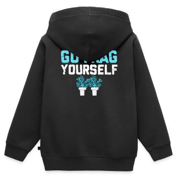 Récif de corail, aquarium de corail, aquariophile, Go Frag - Sweat Premium à capuche zippé enfant bio - noir - Dos - AI Model Kid Male (0cm)